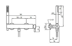 Смеситель для душа Migliore Sirius 28180 купить в интернет-магазине сантехники Sanbest