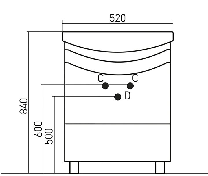Тумба с раковиной MIXLINE РАДУГА 52 красная для ванной в интернет-магазине Sanbest