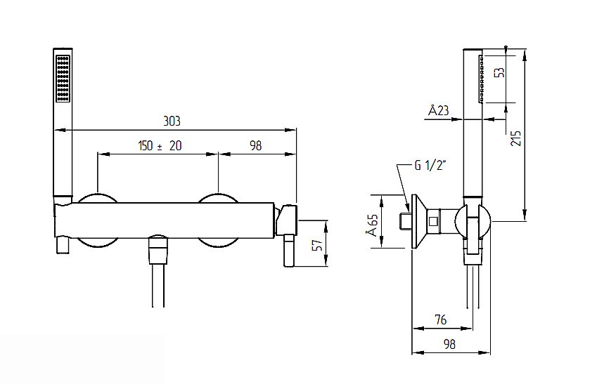 Смеситель для душа Migliore Sirius 28180 купить в интернет-магазине сантехники Sanbest