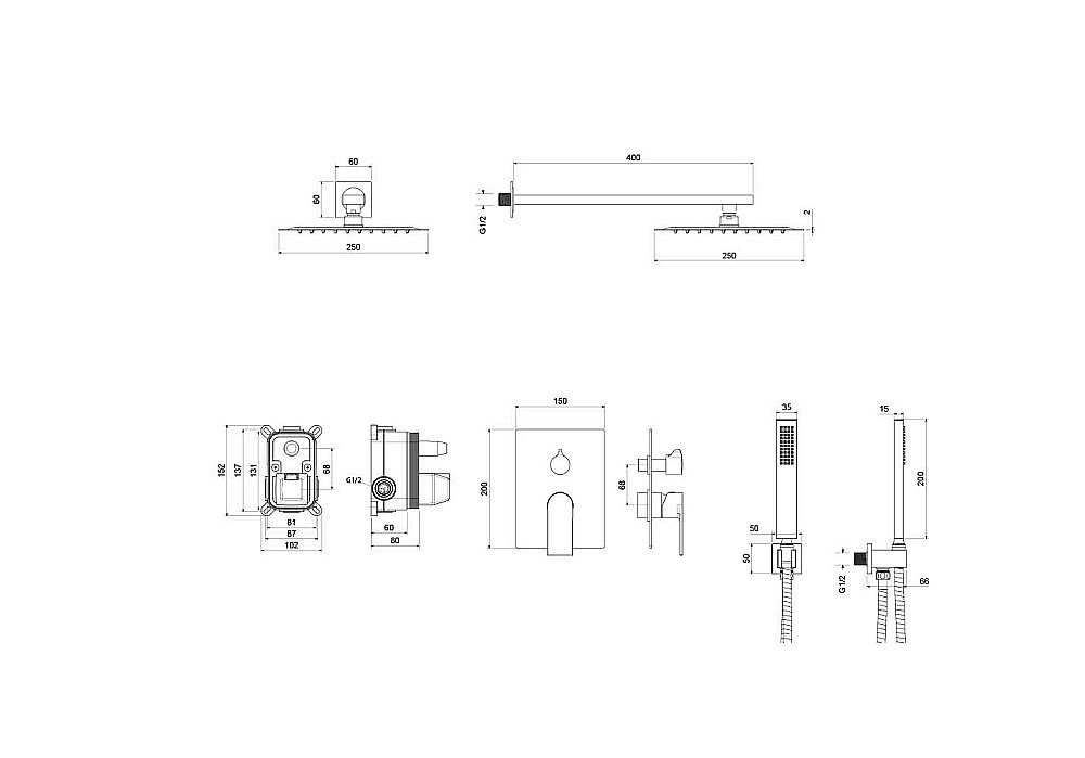 Душевая система Aquatek Лира AQ1472CR хром купить в интернет-магазине сантехники Sanbest