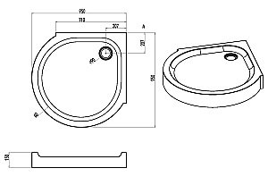 Душевой поддон AM.PM Like W83T-333-095W 95х95 белый купить в интернет-магазине Sanbest
