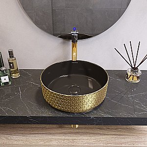Раковина Grossman Color GR-5010GBR золото/черная купить в интернет-магазине Sanbest