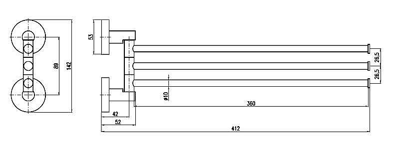 Полотенцедержатель Rav-Slezak COLORADO COA0603 купить в интернет-магазине сантехники Sanbest
