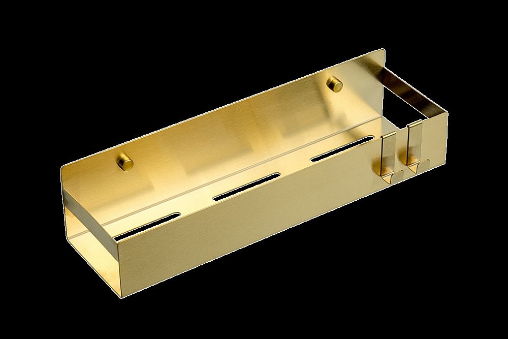 Полка с двумя крючками Boheme Q MATT GOLD 10965-MG золото матовое купить в интернет-магазине сантехники Sanbest