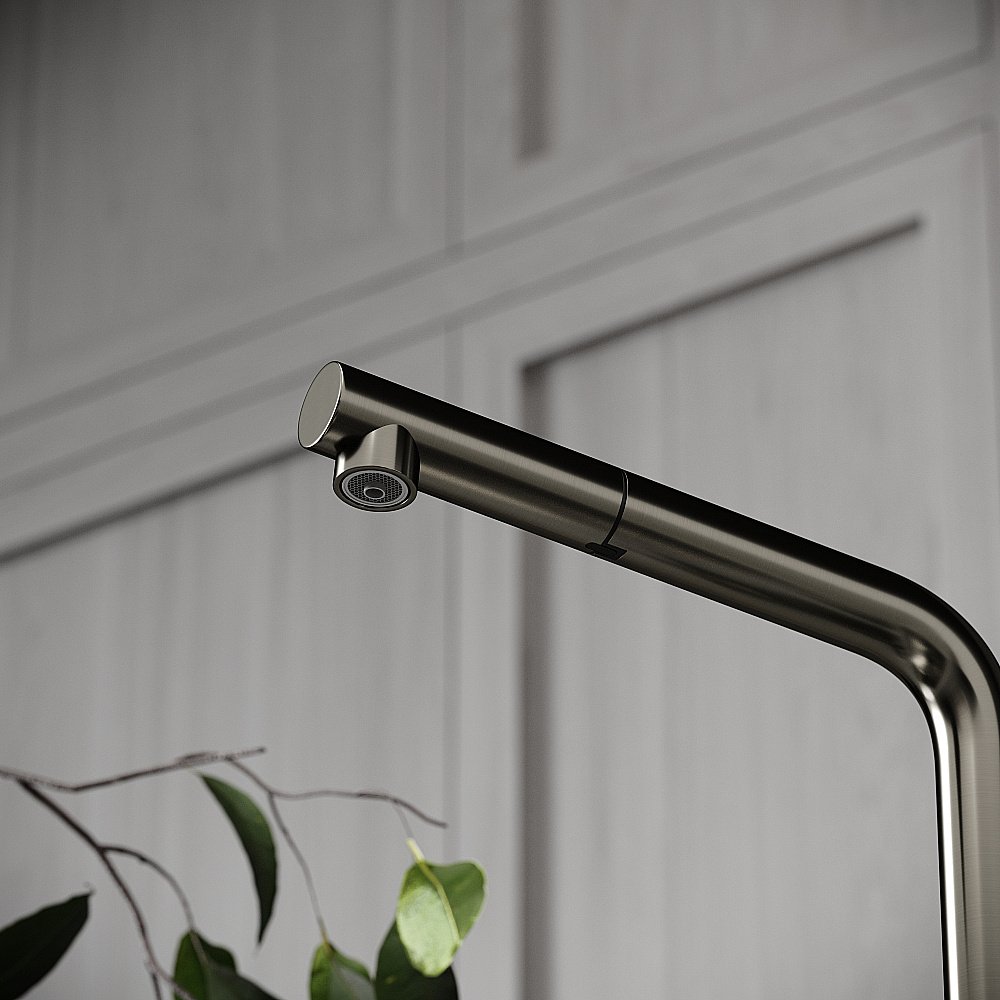 Смеситель для кухни Sancos Spin SC4015GG вороненая сталь купить в интернет-магазине сантехники Sanbest