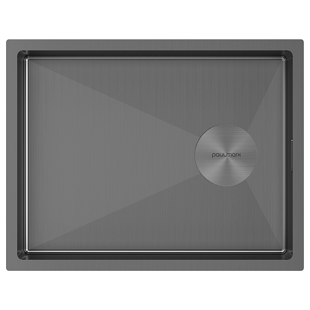 Кухонная мойка Paulmark NEXT-SLIM PM215442-GM вороненая сталь купить в интернет-магазине сантехники Sanbest