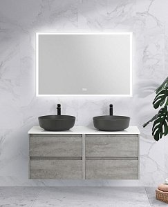 Тумба с раковинами и столешницей BelBagno KRAFT 120 Cemento Grigio для ванной в интернет-магазине Sanbest