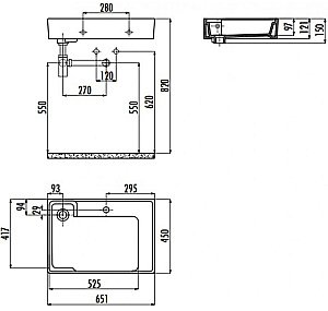 Раковина Creavit Arya 65,1 AR065-0000 белая купить в интернет-магазине Sanbest