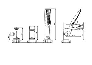 Смеситель для ванны Lemark Allegro LM5945CW купить в интернет-магазине сантехники Sanbest