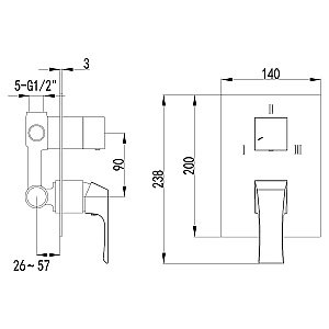 Смеситель для душа Lemark Unit LM4528C купить в интернет-магазине сантехники Sanbest