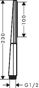 Душевая лейка Hansgrohe Rainfinity 1jet 26866140 купить в интернет-магазине сантехники Sanbest