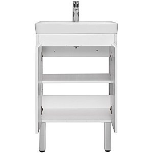 Тумба с раковиной Акватон Сканди Doors 55 белая для ванной в интернет-магазине Sanbest