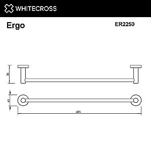 Полотенцедержатель WhiteCross Ergo ER2250GM оружейная сталь купить в интернет-магазине сантехники Sanbest