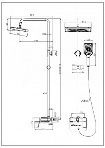 Душевая ситема Esbano GEMINI DS-XR хром купить в интернет-магазине сантехники Sanbest