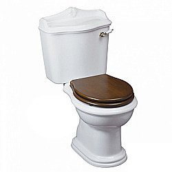 Унитаз Migliore Impero 20800 белый с ручкой бронза купить в интернет-магазине Sanbest