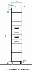 Колонна напольная Style Line Ирис 36 для ванной в интернет-магазине сантехники Sanbest