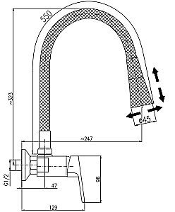 Смеситель для кухни Rav-Slezak Colorado CO102.5/13CMAT черный купить в интернет-магазине сантехники Sanbest