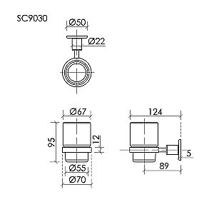 Стакан для зубных щеток Sancos Base SC9030MB черный матовый купить в интернет-магазине сантехники Sanbest