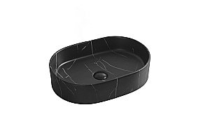 Раковина накладная CeruttiSpa 50 CR0055B MMB1 мрамор черный матовый купить в интернет-магазине Sanbest