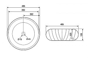 Раковина накладная ABBER Bequem AC2115 белая купить в интернет-магазине Sanbest