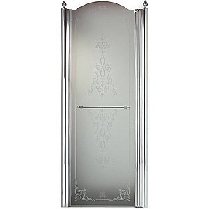 Душевая дверь Migliore Diadema ML.DDM-22 80 стекло матовое с декором/профиль хром купить в интернет-магазине Sanbest