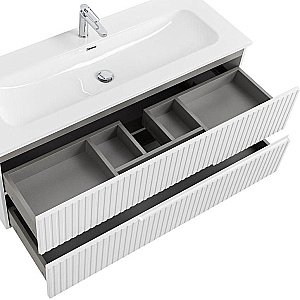 Тумба с раковиной Cezares DUET-N 120 DUET-N-1200-2C-SO-FBS-P ясень белая софт для ванной в интернет-магазине Sanbest