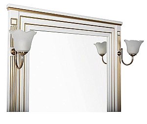 Зеркало Aquanet Паола 90 белый/патина золото в ванную от интернет-магазине сантехники Sanbest