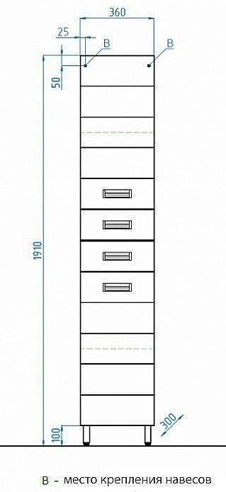Колонна напольная Style Line Ирис 36 для ванной в интернет-магазине сантехники Sanbest