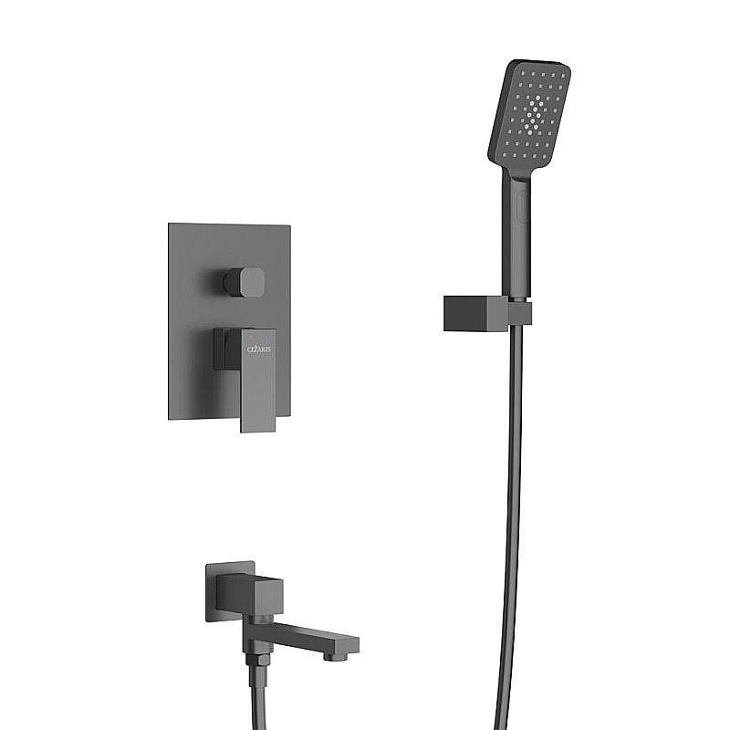 Душевая система Cezares SLIDER-VDSET-NOP черный матовый купить в интернет-магазине сантехники Sanbest