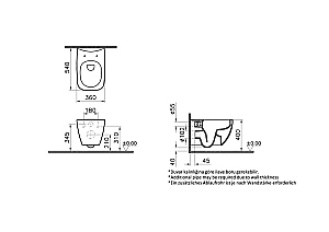 Унитаз подвесной VitrA Shift 9855B003-7207 с инсталляцией, с сиденьем микролифт, безободковый, белый купить в интернет-магазине Sanbest