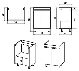Тумба с раковиной Misty Енисей - 60 Э-Ени01060-012 белая для ванной в интернет-магазине Sanbest