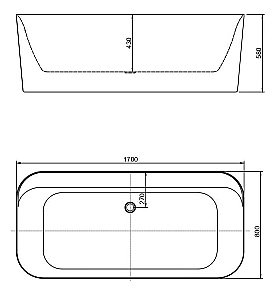 Акриловая ванна Allen Brau Infinity 2.21001.20 170x80 глянец купить в интернет-магазине Sanbest