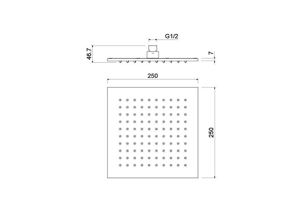 Верхний душ Aquatek AQ2076MB черный матовый купить в интернет-магазине сантехники Sanbest