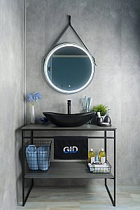 Раковина накладная Gid Lago 61 Bm9811 53337 черная матовая купить в интернет-магазине Sanbest