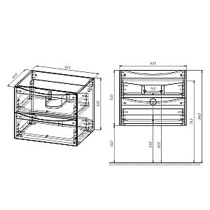 Тумба с раковиной Vincea Mia 600 G.White для ванной в интернет-магазине Sanbest