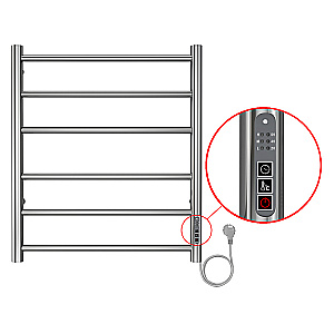 Полотенцесушитель электрический Azario PARMA П6 500х600 AZ10856 хром купить в интернет-магазине сантехники Sanbest