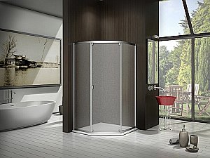 Душевой уголок Good Door INFINITY SHW-100-G-CH ИН00078 стекло grape/профиль хром купить в интернет-магазине Sanbest