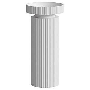 Раковина Boheme Corian 40 801-R-MW+801-Base-Rib белая матовая/белый матовый купить в интернет-магазине Sanbest