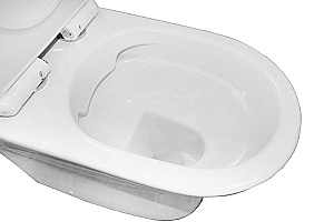 Унитаз напольный Azario Frento AZ-2311 белый, безободковый, с бачком, с крышкой микролифт купить в интернет-магазине Sanbest