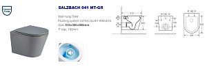 Унитаз с инсталляцией WeltWasser AMBERG 497 ST + SALZBACH 041 MT-GR + AMBERG RD-MT CR купить в интернет-магазине Sanbest