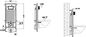 Инсталляция для унитаза WeltWasser MARBERG 507 без кнопки купить в интернет-магазине сантехники Sanbest