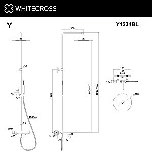 Душевая система WhiteCross Y Y1234BL черная матовая купить в интернет-магазине сантехники Sanbest
