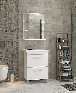 Тумба с раковиной Vigo Nova 2-700 белая для ванной в интернет-магазине Sanbest