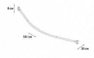 Карниз для ванной Fixsen FX-25144 180 купить в интернет-магазине сантехники Sanbest