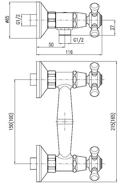 Смеситель для душа Rav-Slezak MORAVA MK180.5/1CMATSM купить в интернет-магазине сантехники Sanbest