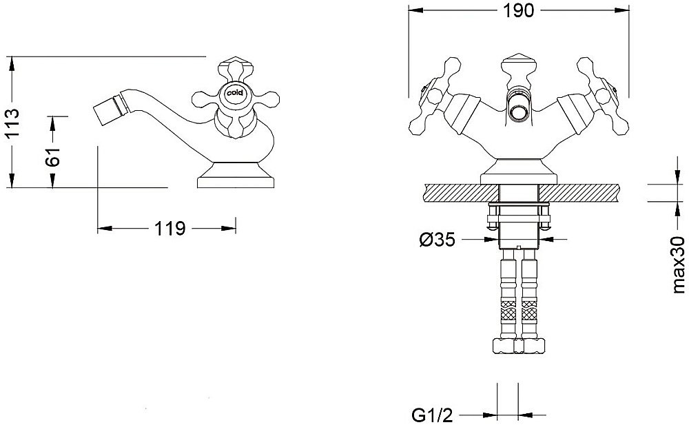 Смеситель для биде Schein Saine 8053023 купить в интернет-магазине сантехники Sanbest