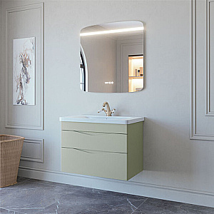 Тумба с раковиной Caprigo Lento 80 два ящика, цвет на выбор для ванной в интернет-магазине Sanbest