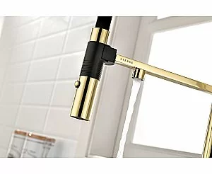 Смеситель для кухни Paulmark Gravity Gr213888-G золото купить в интернет-магазине сантехники Sanbest