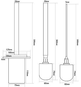 Ершик для туалета Black&White Swan SN-8025 купить в интернет-магазине сантехники Sanbest