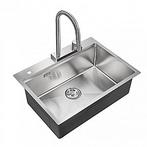 Мойка кухонная Milacio Denia 68 Steel MC.77410 нержавеющая сталь купить в интернет-магазине сантехники Sanbest